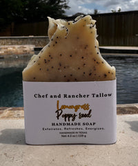 Lemongrass Poppy Seed Tallow Soap