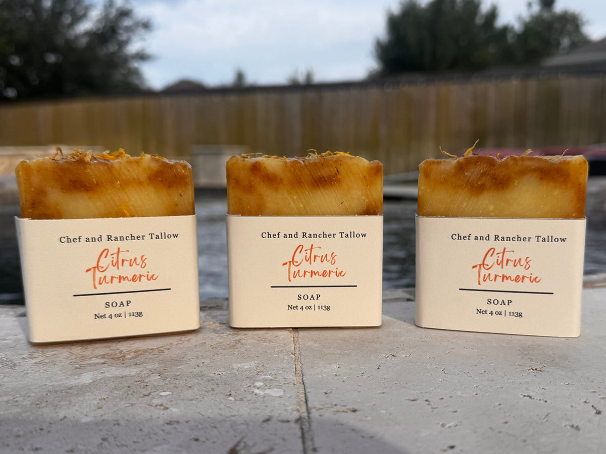 Citrus Turmeric Tallow Soap