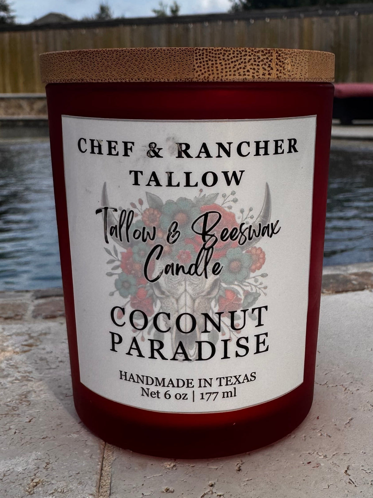6oz Chef & Rancher Tallow & Beeswax Candle